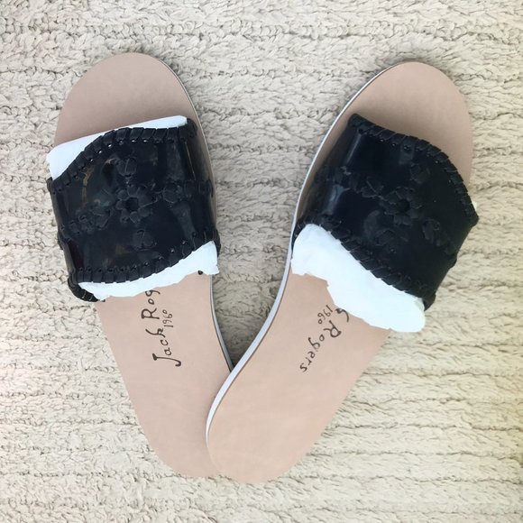 ❌SOLD❌ Jack Rogers Sanibel Black Slide Sandals - Picture 2 of 7